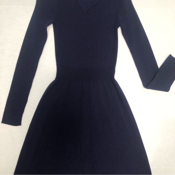 ⭐️NEW⭐️ White House Black Market (WHBM) Long Sleeve Blue/Purple Sweater Dress - Picture 4 of 8